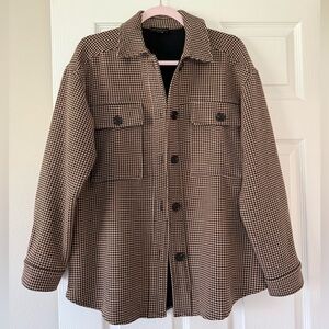 Houndstooth Patterned Jacket